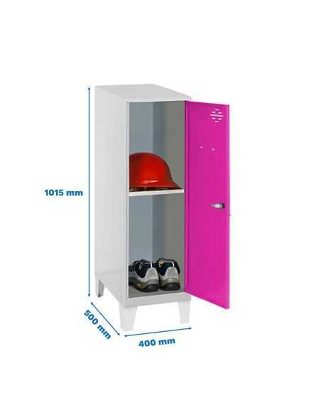 Armario Taquilla Simonlocker dism.mini + ban. 915x400x500+pies g/ro | Taquilla metálica SimonLocker para vestuarios y oficinas