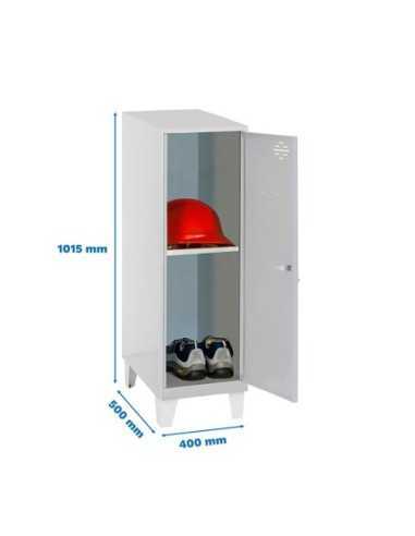 Armario Taquilla Simonlocker dism.mini + ban. 915x400x500+pies gris | Taquilla metálica SimonLocker para vestuarios y oficinas