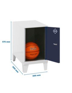 Armario Taquilla Simonlocker dism.mini 475x300x500+pies bla/ant | Taquilla metálica SimonLocker para vestuarios y oficinas