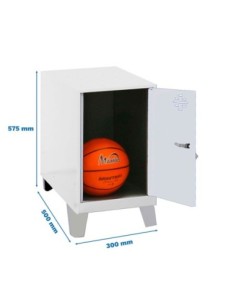 Armario Taquilla Simonlocker dism.mini 475x300x500+pies bla/bla | Taquilla metálica SimonLocker para vestuarios y oficinas