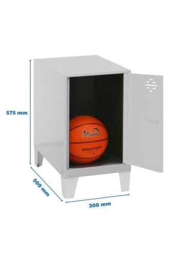 Armario Taquilla Simonlocker dism.mini 475x300x500+pies gris | Taquilla metálica SimonLocker para vestuarios y oficinas
