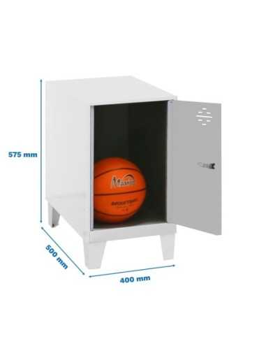 Armario Taquilla Simonlocker dism.mini 475x400x500+pies bla/gr | Taquilla metálica SimonLocker para vestuarios y oficinas