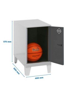 Armario Taquilla Simonlocker dism.mini 475x400x500+pies gr/ant | Taquilla metálica SimonLocker para vestuarios y oficinas