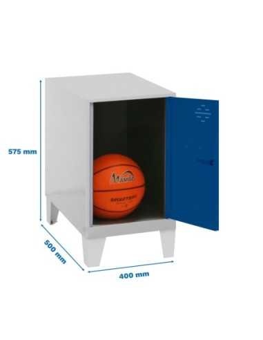 Armario Taquilla Simonlocker dism.mini 475x400x500+pies gr/azu | Taquilla metálica SimonLocker para vestuarios y oficinas