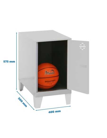 Armario Taquilla Simonlocker dism.mini 475x400x500+pies gris | Taquilla metálica SimonLocker para vestuarios y oficinas