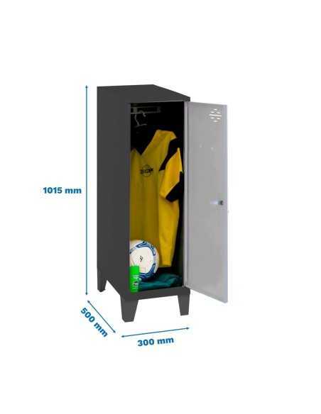 Armario Taquilla Simonlocker dism.single mini 915x300x500+pies an/g | Taquilla metálica SimonLocker para vestuarios y oficinas