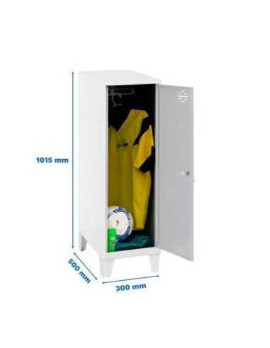 Armario Taquilla Simonlocker dism.single mini 915x300x500+pies b/gr | Taquilla metálica SimonLocker para vestuarios y oficinas