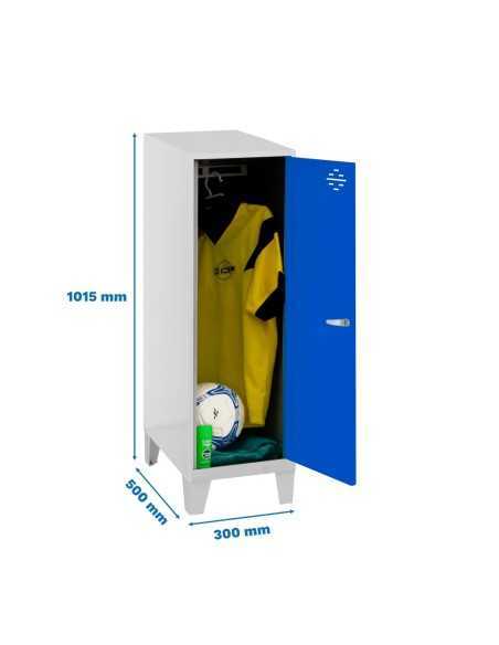 Armario Taquilla Simonlocker dism.single mini 915x300x500+pies g/az | Taquilla metálica SimonLocker para vestuarios y oficinas