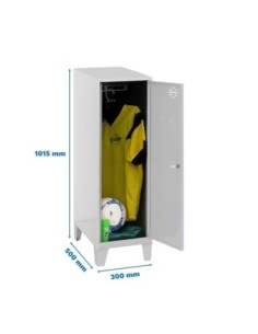 Armario Taquilla Simonlocker dism.single mini 915x300x500+pies gris | Taquilla metálica SimonLocker para vestuarios y oficinas