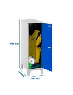 Armario Taquilla Simonlocker dism.single mini 915x400x500+pies g/az | Taquilla metálica SimonLocker para vestuarios y oficinas