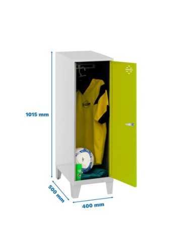 Armario Taquilla Simonlocker dism.single mini 915x400x500+pies g/ve | Taquilla metálica SimonLocker para vestuarios y oficinas