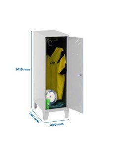 Armario Taquilla Simonlocker dism.single mini 915x400x500+pies gris | Taquilla metálica SimonLocker para vestuarios y oficinas
