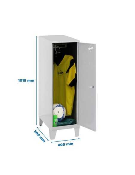 Armario Taquilla Simonlocker dism.single mini 915x400x500+pies gris | Taquilla metálica SimonLocker para vestuarios y oficinas