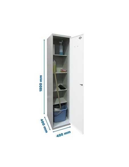 Armario Taquilla SIMON LOCKER Profesional dism.cleaning 180x40x40 1/4 Gris/Blanco