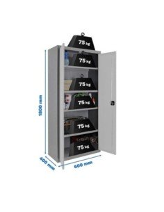 Armario Taquilla SIMON LOCKER Profesional dism.multi. 180x60x40 2/4 Gris/Blanco