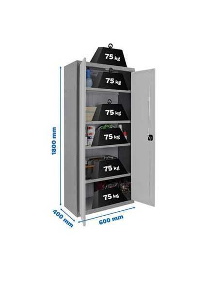 Armario Taquilla SIMON LOCKER Profesional dism.multi. 180x60x40 2/4 Gris/Blanco