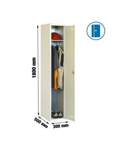 Armario Taquilla Simonlocker Profesional Monobloque single 1/1 300 gris | Taquilla metálica SimonLocker para vestuarios y oficin