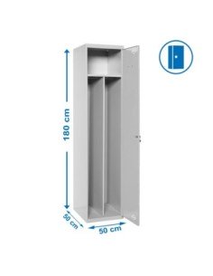Armario Taquilla Simonlocker Profesional Monobloque single-div 1/1 500 gris | Taquilla metálica SimonLocker para vestuarios y of