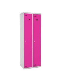 Armario Taquilla SIMON LOCKER Profesional Monobloque single-div 2/2 500 (1000)Gris/Rosa