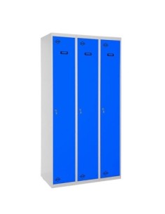 Armario Taquilla SIMON LOCKER Profesional Monobloque single-div 3/3 400 (1200)Gris/Azul