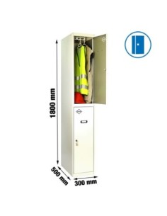 Armario Taquilla Simonlocker Profesional Monobloque tandem 1/2 300 gris | Taquilla metálica SimonLocker para vestuarios y oficin