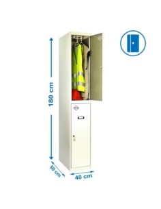 Armario Taquilla Simonlocker Profesional Monobloque tandem 1/2 400 gris | Taquilla metálica SimonLocker para vestuarios y oficin