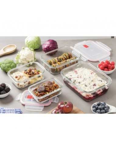 Tapper Cristal Hermético TATAY L Rojo 0.64L | Hogar TATAY