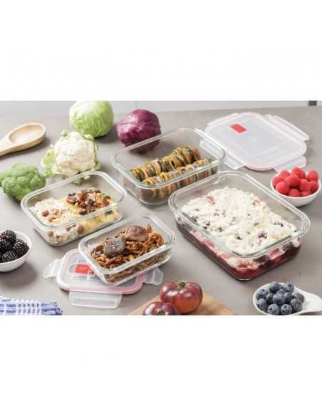 Tapper Cristal Hermético TATAY L Rojo 0.64L | Hogar TATAY