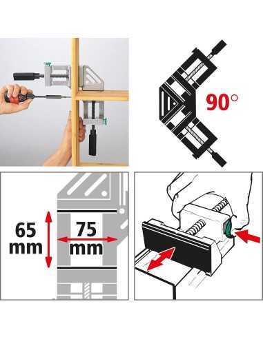 Gato Sargento WOLFCRAFT para esquinas con escuadra de sujeción