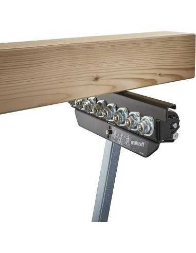 Caballete de Trabajo WOLFCRAFT Multifunción 3 en 1 Rodillo/soporte/bolas