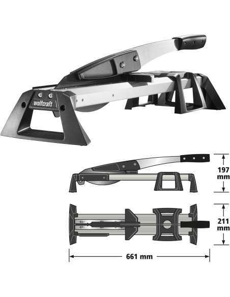 Guillotina WOLFCRAFT para Corte de Vinilo y Laminados VLC 800