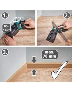 Caja de Ingletar y Falsa Escuadra WOLFCRAFT 70mm 2