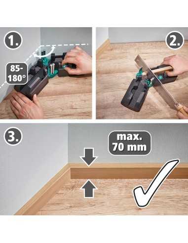 Caja de Ingletar y Falsa Escuadra WOLFCRAFT 70mm