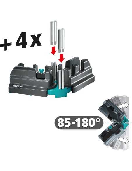 Caja de Ingletar y Falsa Escuadra WOLFCRAFT 100mm