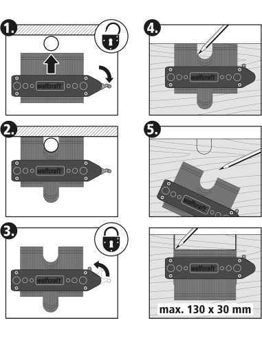 Calibre WOLFCRAFT para Contornos 130mm