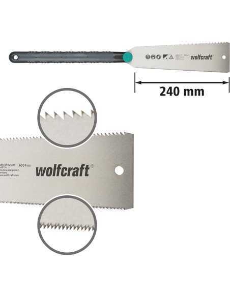 Sierra Japonesa WOLFCRAFT Dentada Ambos Lados 240mm