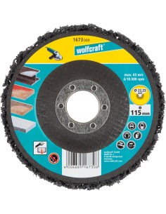 Disco Universal WOLFCRAFT para limpiar y eliminar el óxido en superficies lisas