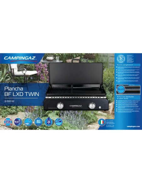 Plancha BF?LXD?Twin Campingaz – Plancha y Grill 60×40?cm al Gas