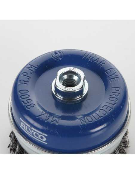 Cepillo Abrasivo Acero Trenzado ALYCO TZ-01 Tipo Taza 125mm