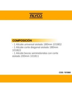 Alicates ALYCO Juego 3 Unidades Mangos Aislados 2