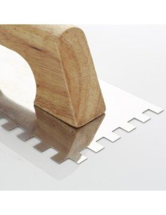 Llana Dentada ALYCO Acero Inoxidable 280*120 mm Diente 8*8 Mango de Madera 2
