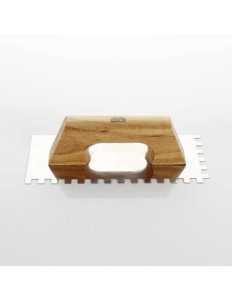 Llana Dentada ALYCO Acero Inoxidable 280*120 mm Diente 8*8 Mango de Madera