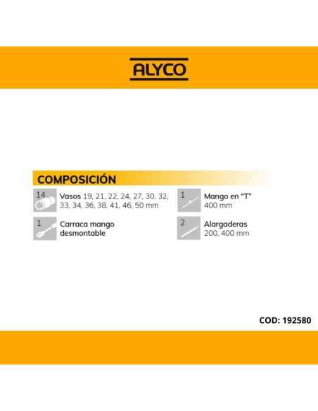 Juego de Vasos 3/4 110PZ Alyco Orange 192580: Herramienta Robusta