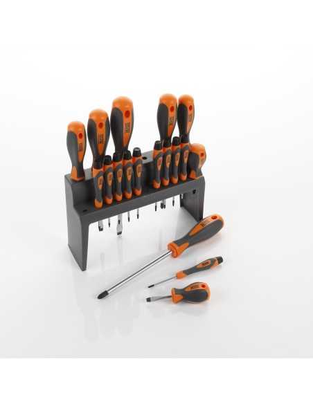 Destornilladores Combinados ALYCO ORANGE Juego 18 Pz Soporte Plástico