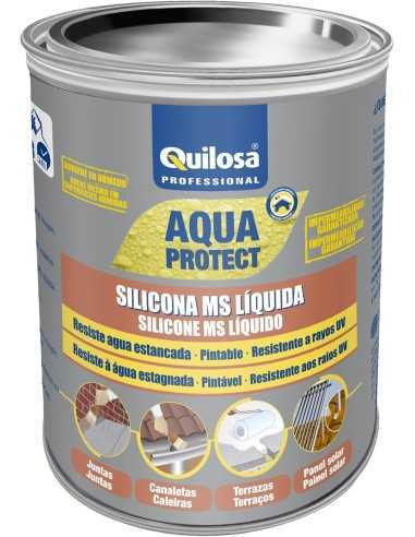 Revestimiento Elástico QUILOSA AQUA PROTECT MS Líquida Negro 5 Kg - ¡Consíguelo ahora al mejor precio!