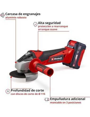 Amoladora EINHELL TC-AG 18/115 LI 4AH