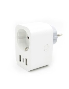 ENCHUIFE WIFI INTEL C/MEDIDOR DE CONSUMO +2 USB A 16A 3680V CEVIK **OFERTA**