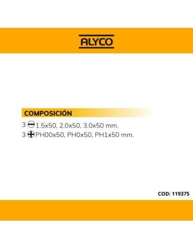 Juego de 6 Destornilladores de Precisión Aislados ALYCO 119375