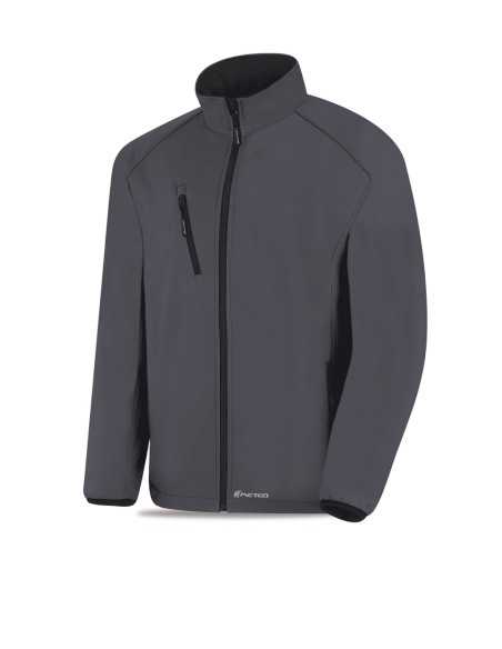 Cazadora MARCA PL Soft SHELL Modelo CUARZO Gris 302 gr T-L