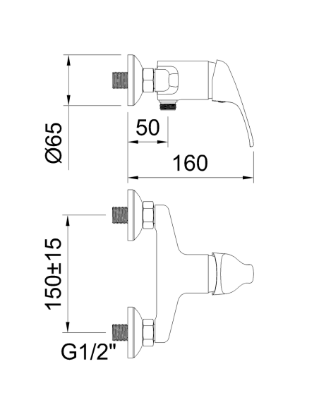 Grifo de ducha monomando CLEVER 1 Función N Panam Urban